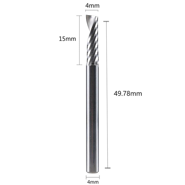 SpeTool 5 Stück Alu Fräser 4 mm (1/6") Schaft CNC Holz VHM 15mm Schnittlänge Schaftfräser für Alumin