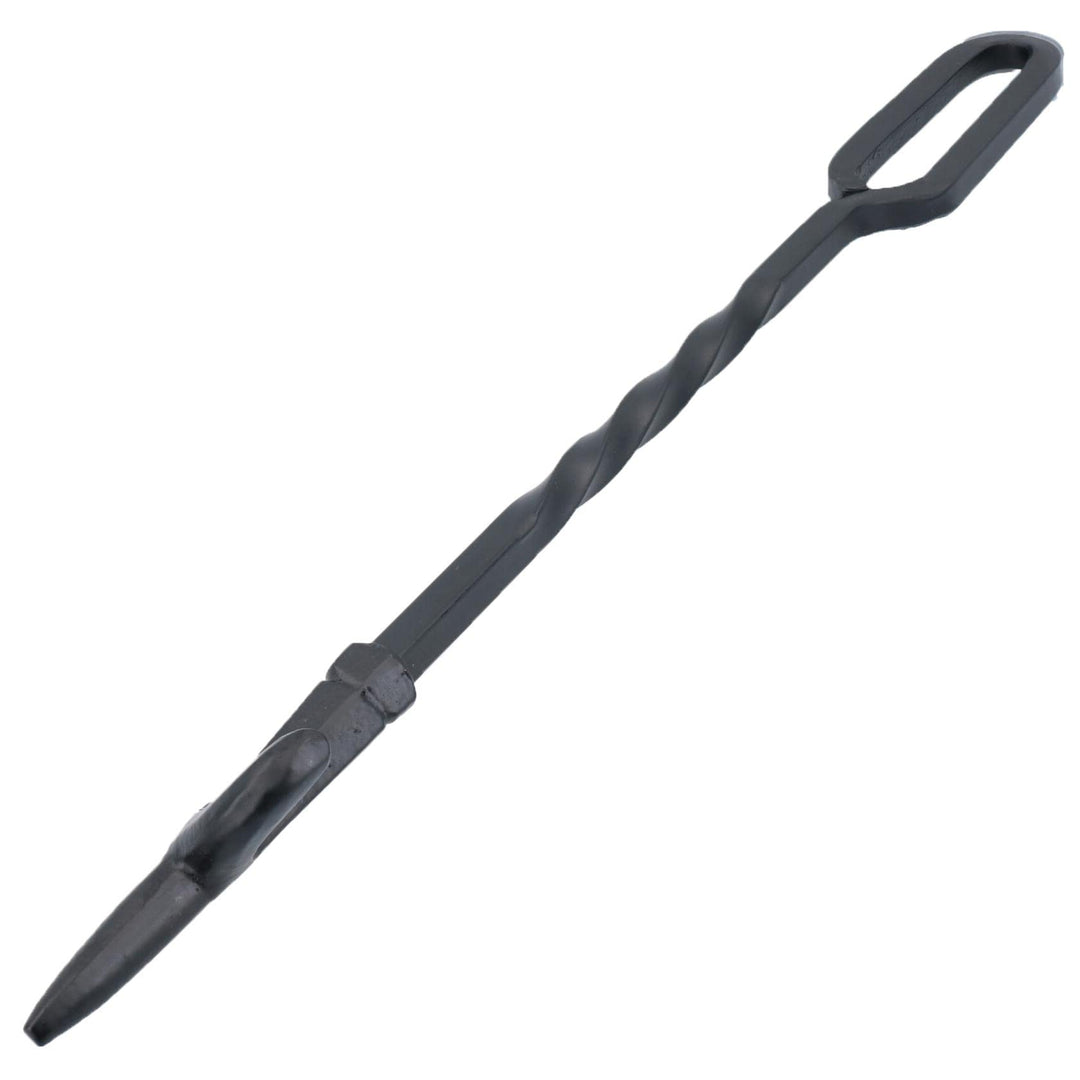 AB Tools 44,5 cm langer Haken mit Schlaufe oben, verdrehter Schürhaken, Feuer, Kohle, Holzbrenner, S