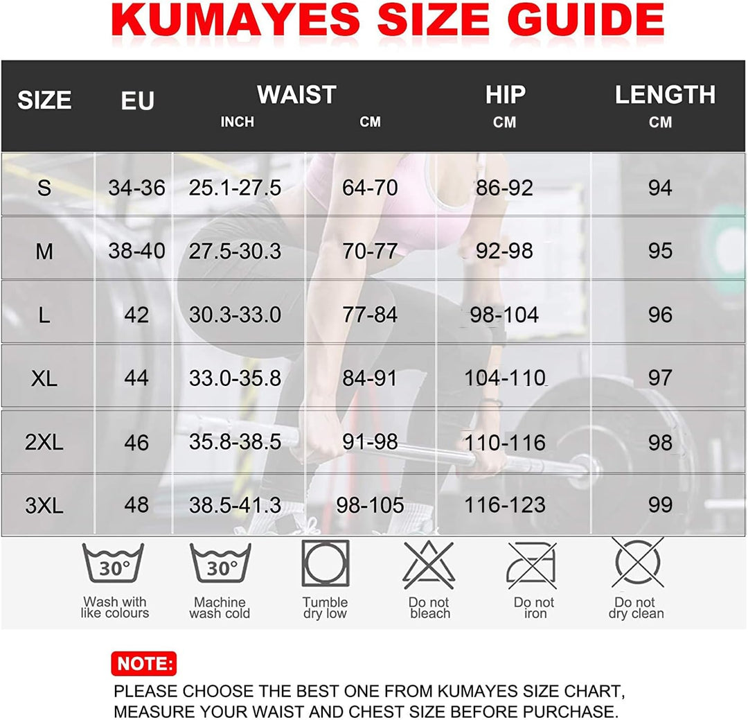 KUMAYES Sport Hosen Sauna Hosen Womens Schwitzen Hosen Hot Thermo Neopren Laufhose Damen zum Laufen,