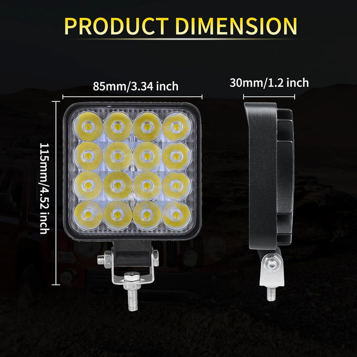 Willpower 10PCS 3.3 Zoll 48W Led Arbeitsscheinwerfer Bar Mini Led Scheinwerfer 12V 24V Spot Led Bar