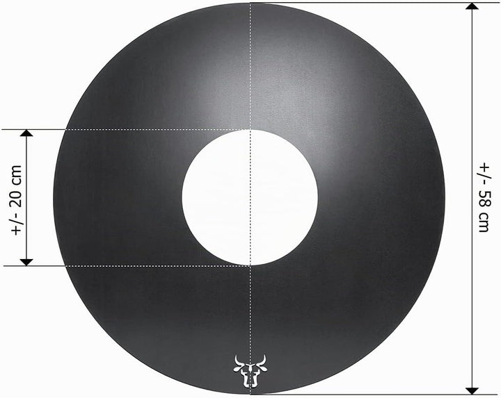 tuning-art GR01 Grillring | Grillplatte | Feuerplatte | Plancha | BBQ-Platte - für Weber, Grösse:60e