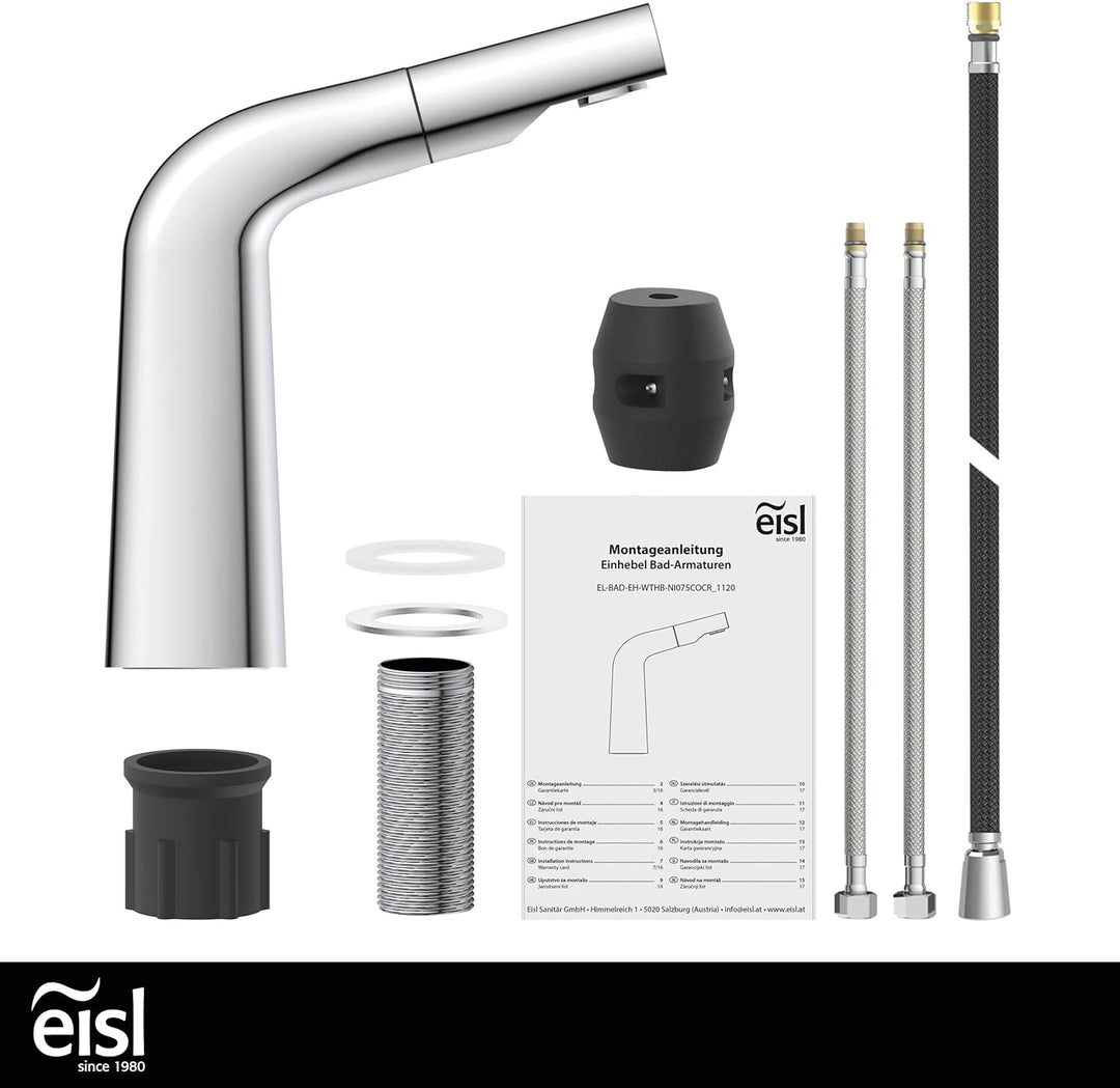 EISL COOL Waschtischarmatur mit herausziehbarer Brause zum Haarewaschen, wassersparender Wasserhahn,