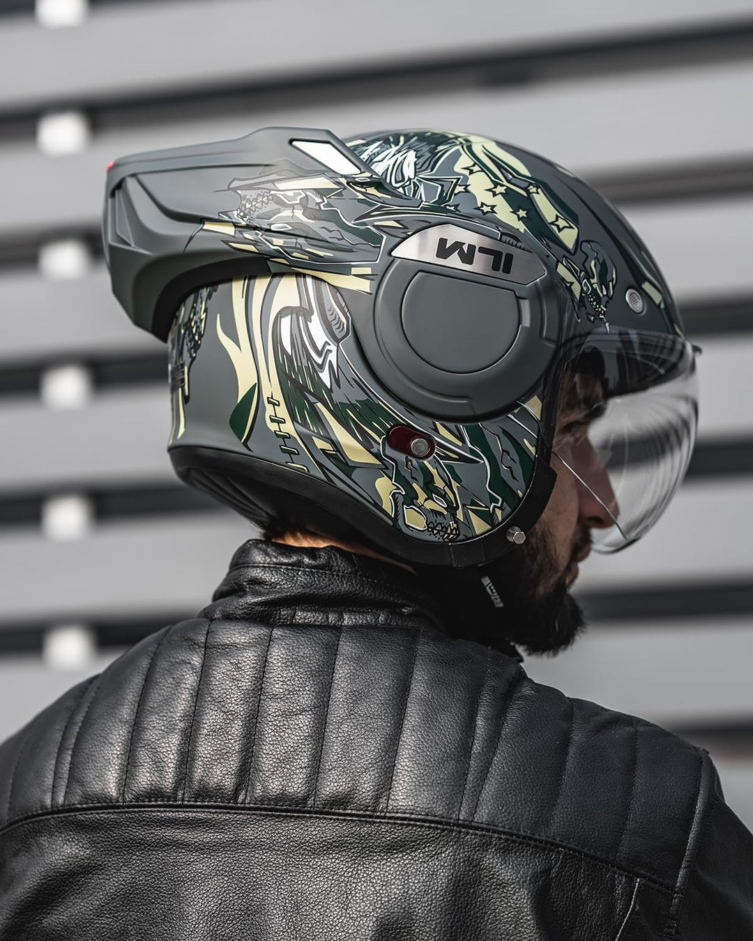 ILM Motorradhelm Integralhelm Klapphelm Fullface Helm Herren Damen ATV UTV mit 180° Umkehrbarer Kinn