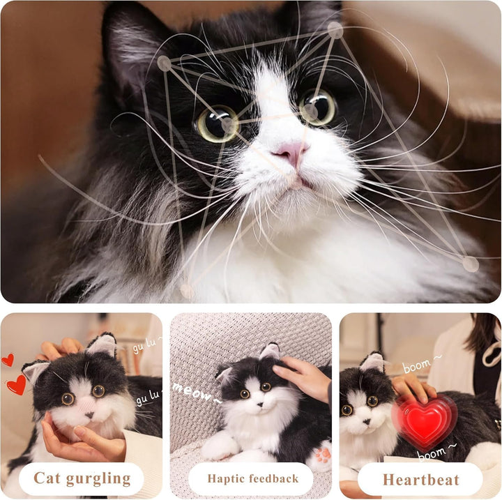 Interaktive Begleitroboter-Katzen, emotional unterstützendes Plüschtier mit Sprachausgabe, realistis