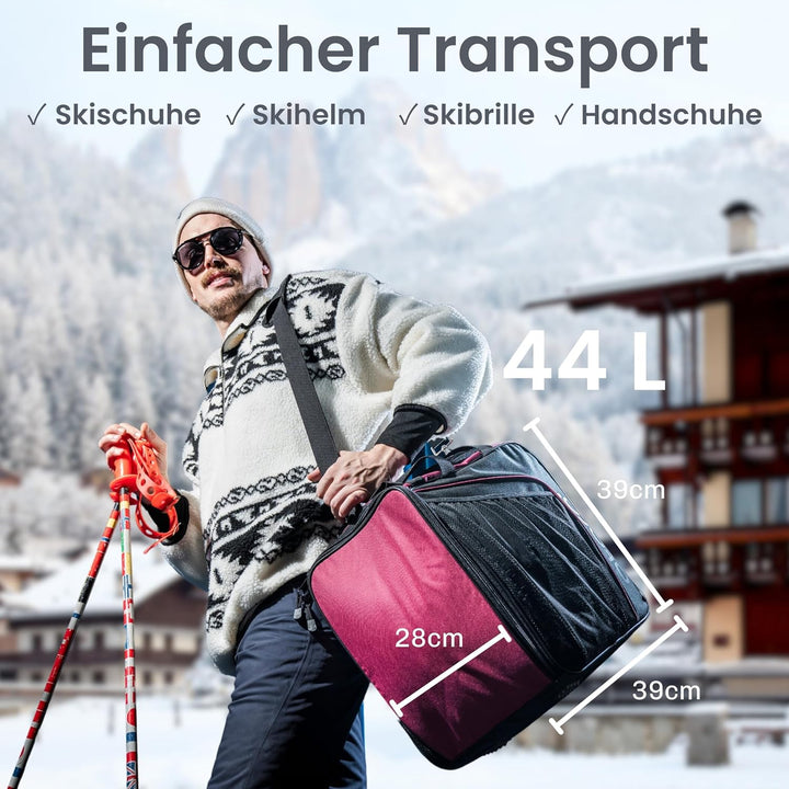 Otaro Skischuhtasche mit Helmfach | Skitasche für Skischuhe, Helm & Zubehör | > 60.000 begeisterte K