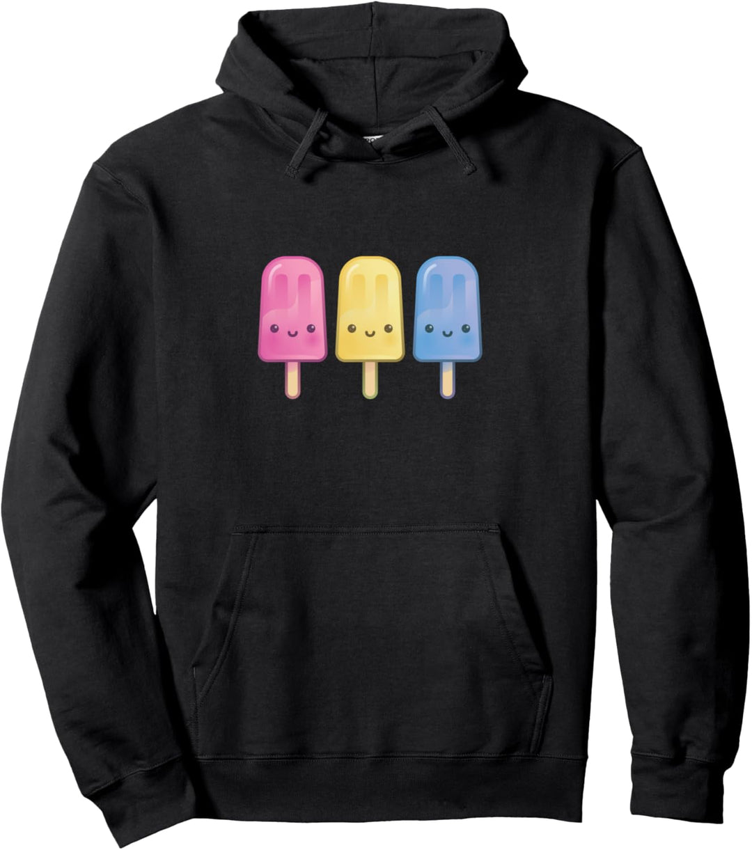 Pansexuelle Kawaii Eiscreme Pop Anime Kunst Niedlich LGBTQ G Pullover Hoodie