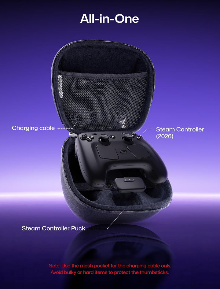 JSAUX Harte Tasche für Steam Controller 2 (2026) Schutzhülle mit Puck-Fach