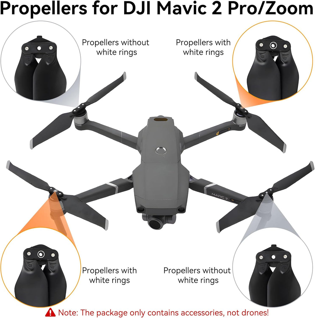 Propeller für DJI Mavic 2 Pro/Mavic 2 Zoom Ersatzpropeller Blätter Schnellverschluss Rotorblätter Ge