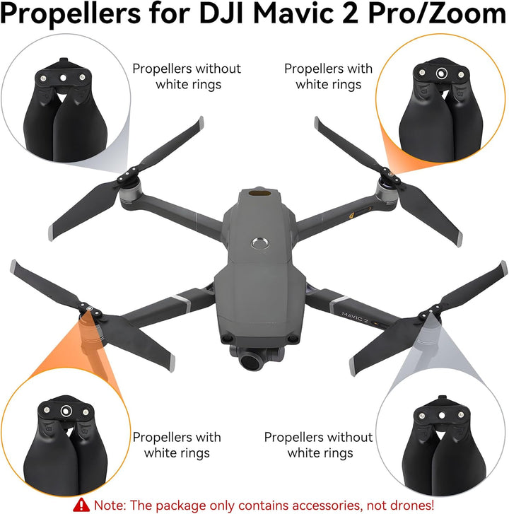 Propeller für DJI Mavic 2 Pro/Mavic 2 Zoom Ersatzpropeller Blätter Schnellverschluss Rotorblätter Ge