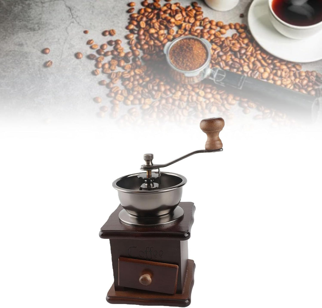 Manuelle Kaffeemühle, Rostfrei, Retro-Stil, Kaffeemühle mit Edelstahlkern