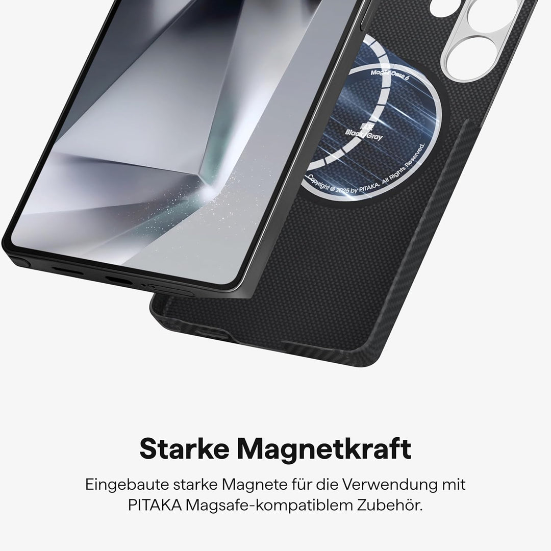pitaka Hülle für Samsung Galaxy S25 Ultra Ultradünne Handyhülle Magnetische und Kratzfeste Schutzhül