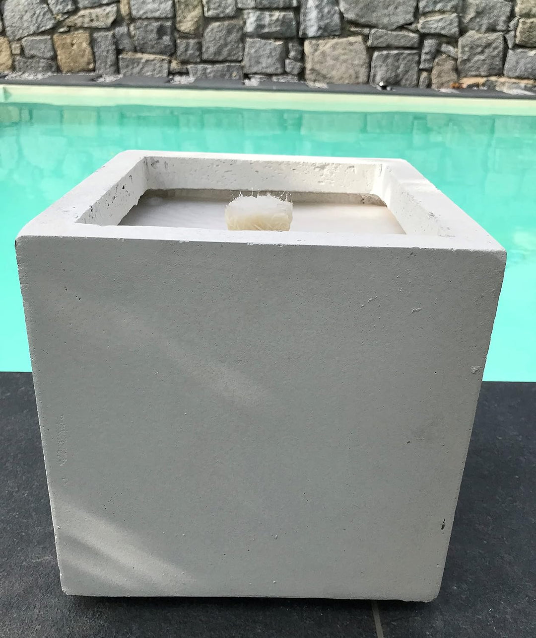 WeberHomemade | Schmelzlicht m. Dauerdocht &amp; Dochthalter | Cube Würfel XXL | 23x23x23 cm |nachhaltig