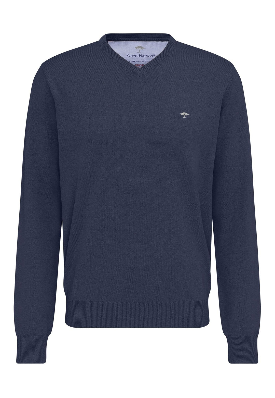 FYNCH-HATTON Herren, V-Neck Pullover S Blau (Night 680), S Blau (Night 680)