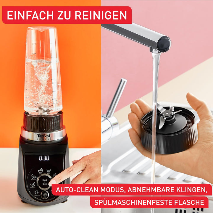 Tefal Blend Up Mini-Mixer, 1000 W, 8 Automatikprogramme, Powelix-Klingen, automatischer Reinigungsmo