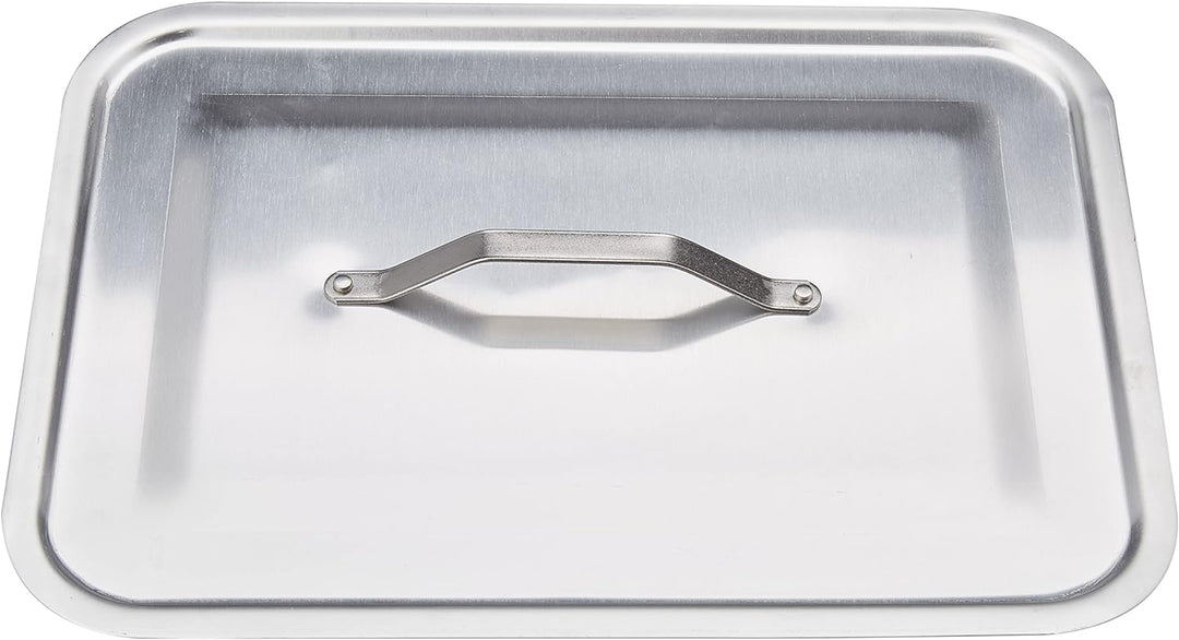 Pentole Agnelli Deckel eckig Plan zu Ecken rund, Aluminium, Silber 40x28 cm Silber/schwarz, 40x28 cm