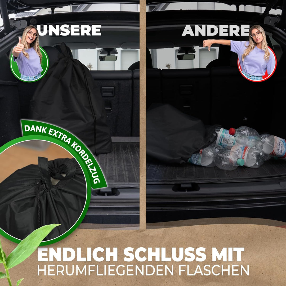 COTTARA® Pfandflaschen Sammelbehälter mit Deckel, Stabiler Flaschensammler Leergut Behälter, Praktis