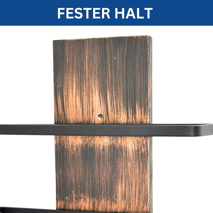 DanDiBo Weinregal Wand Metall Schwarz Modern 96694 Kupfer/Bronze Flaschenregal Schmal Wandmontage Wi