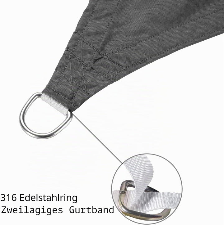 swift Sonnensegel Wasserdicht Dreieckig 3x3x3 Meter UV Schutz Polyester Wasserabweisend Dreieck 3x3x