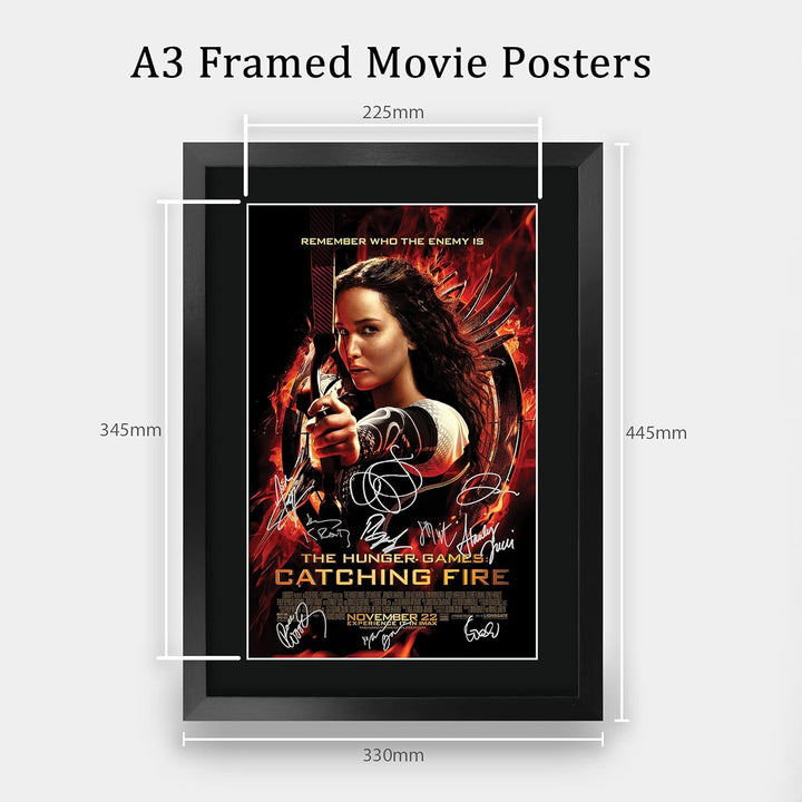 HWC Trading FR A3 The Hunger Games 2 Catching Fire Jennifer Lawrence Gifts Poster, signiert, Autogra