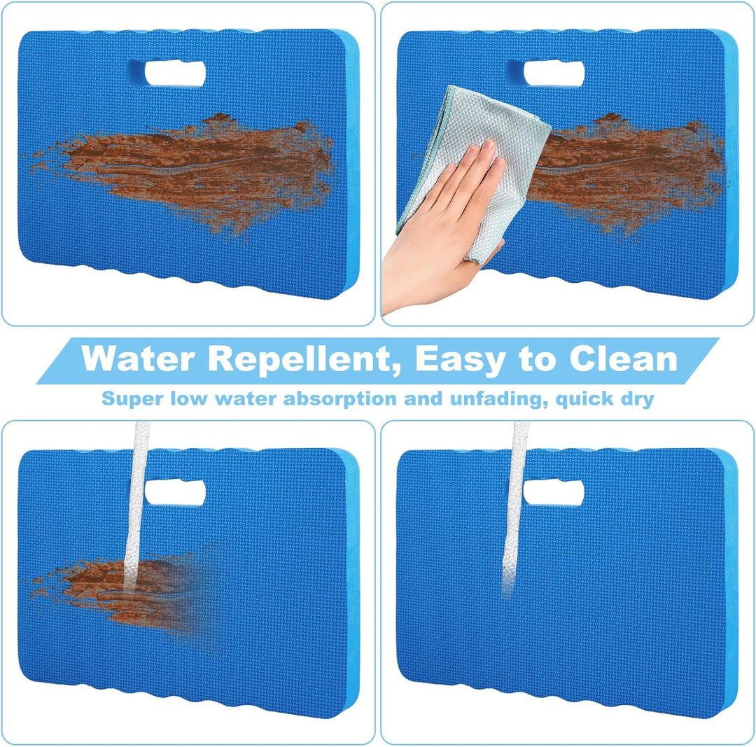 APACALI 3 Stück Kniekissen Garten Blau, 43x28x4CM Dicken Garten Kniekissen, Wasserabweisender Kniepo