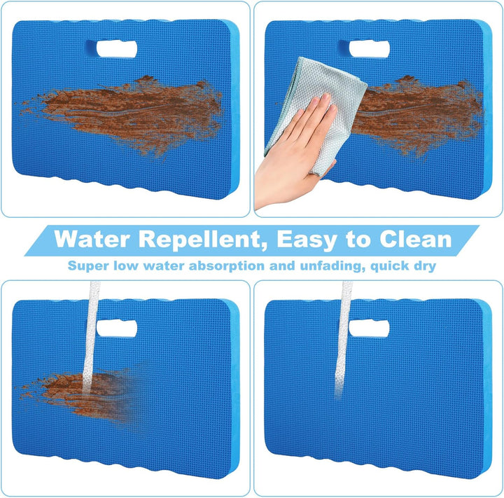 APACALI 3 Stück Kniekissen Garten Blau, 43x28x4CM Dicken Garten Kniekissen, Wasserabweisender Kniepo