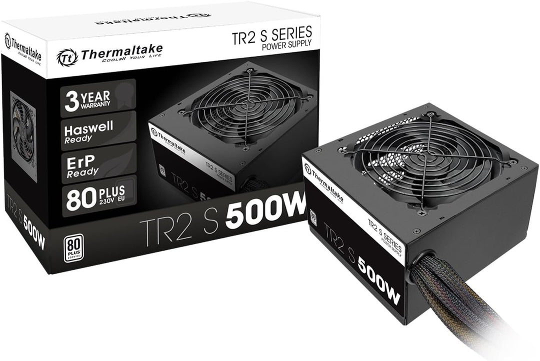 Thermaltake TR2 S 500W | PC-ATX-Netzteil | 80-Plus | leiser 120 Lüfter | EU zertifiziert | schwarz,