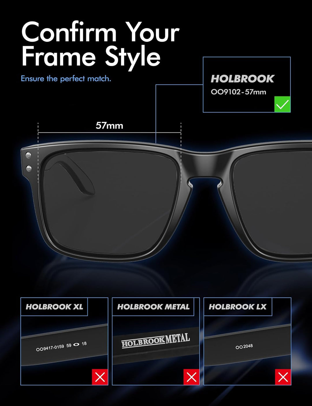 Saucer Premium Ersatzgläser für Oakley Holbrook OO9102 Sonnenbrillen High Definition - Fire Red Pola
