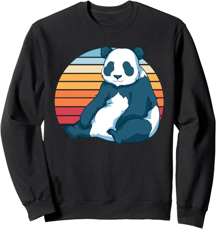 China Zoo Tier Asien Pandabär Zoowärter Retro Panda Sweatshirt