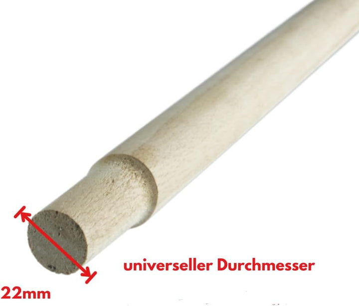 2 STK. Besenstiel Holzstiel Holz 150cm Gerätestiel ohne Gewinde Strassenbesenstiel