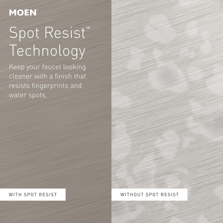 Moen 5923SRS Ausrichten Einhebel-Vorspülfeder-Küchenarmatur mit Power-Boost, Fleckenresistent, Stand