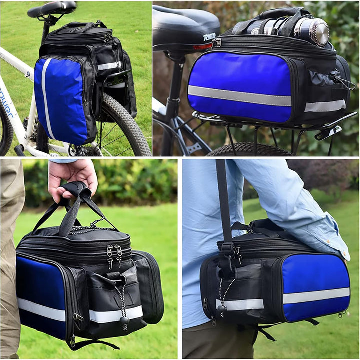Taeku Gepäckträgertasche, Multifunction Fahrradtasche 27L wasserdichte Fahrrad Seitentasche Gross Sa