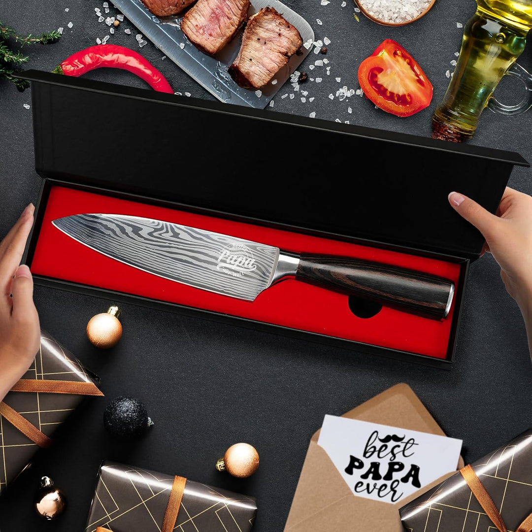 INOMO Geschenke für Männer, Küchenmesser Männer Geschenke für Papa Geburtstagsgeschenk für Männer, K