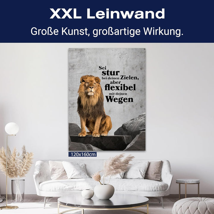 wandmotiv24 Leinwandbild Motivation, 80x60cm, Hochformat, Flexible Wege, Deko, Bilder auf Leinwand,