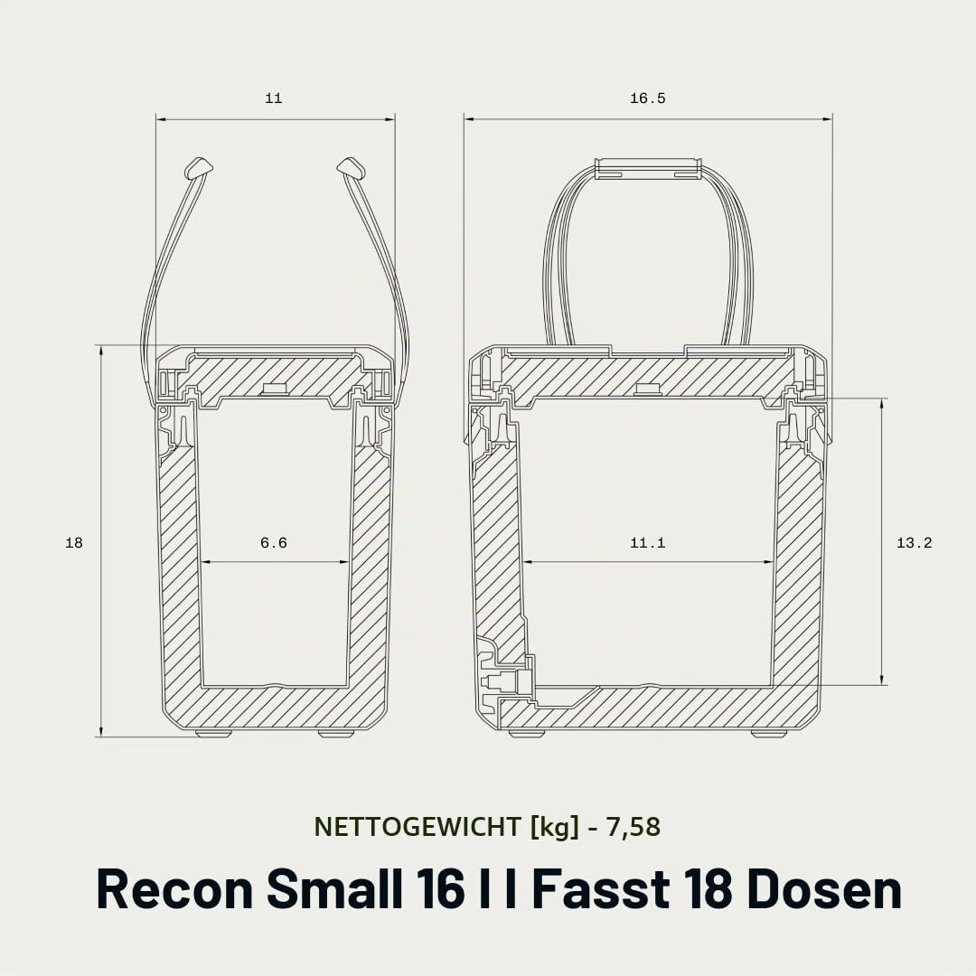 Dometic Recon Hardside - Passive Kühlbox - Effizientes Leichtes Design - Tragbare Thermobox für das