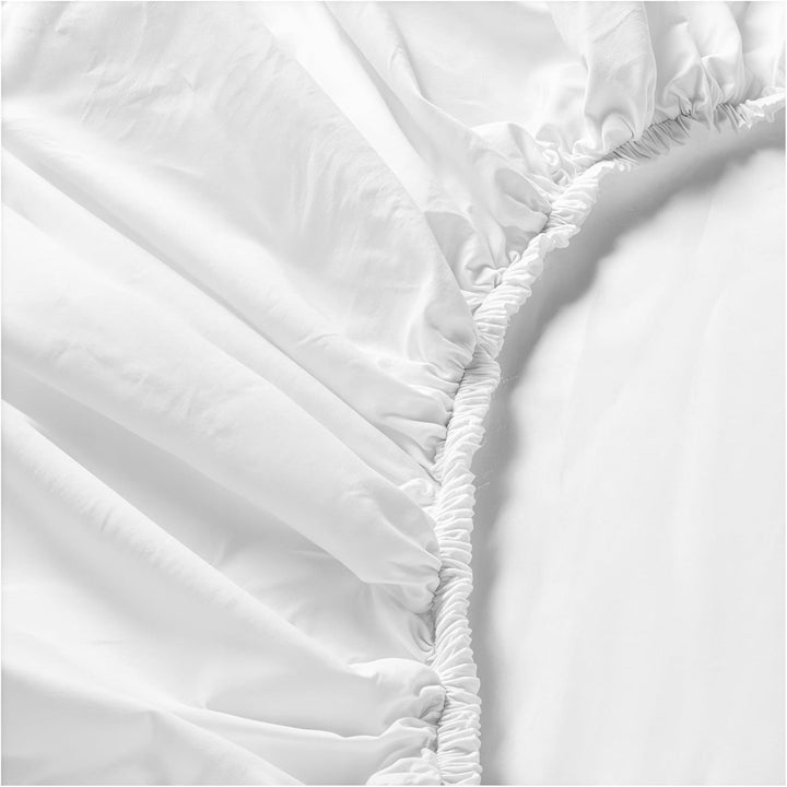 Max color STMXBIANCO2P Betttuch 25cm Ecke, 100% Baumwolle, weiss, Doppelte Weiss Doppelte, Weiss Dop