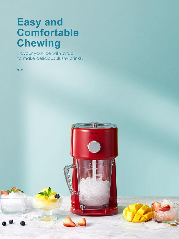 Reemix Slushy Maker Ice Shaver, Slush-Eis-Maschine, 3 Betriebs-Modi für grobes und feines Eis, Edels