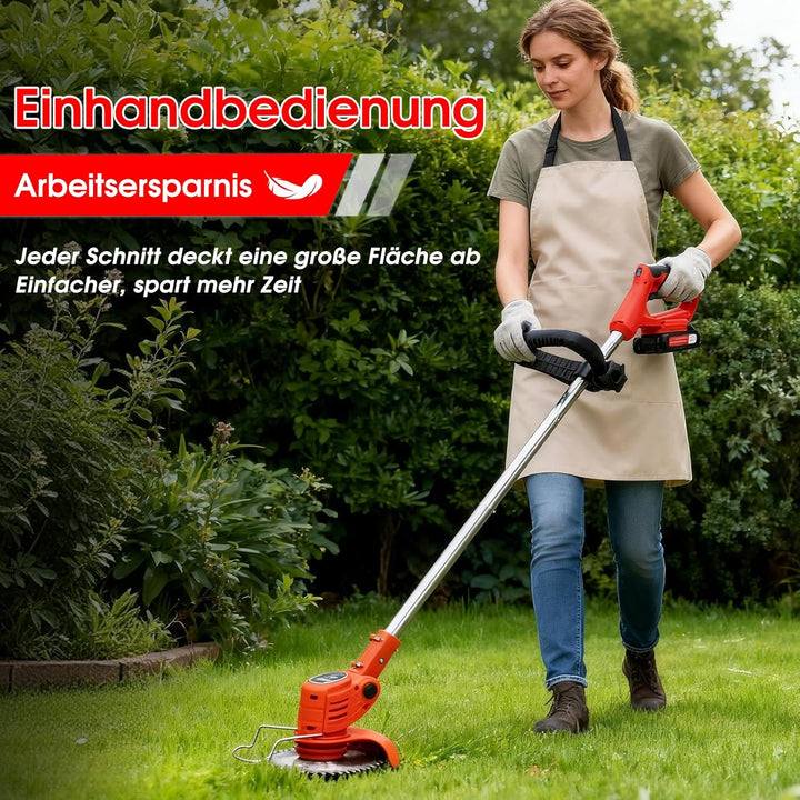 Akku-Rasentrimmer, batteriebetriebener Rasentrimmer mit 21 V, elektrischer Rasentrimmer ohne Kabel,m