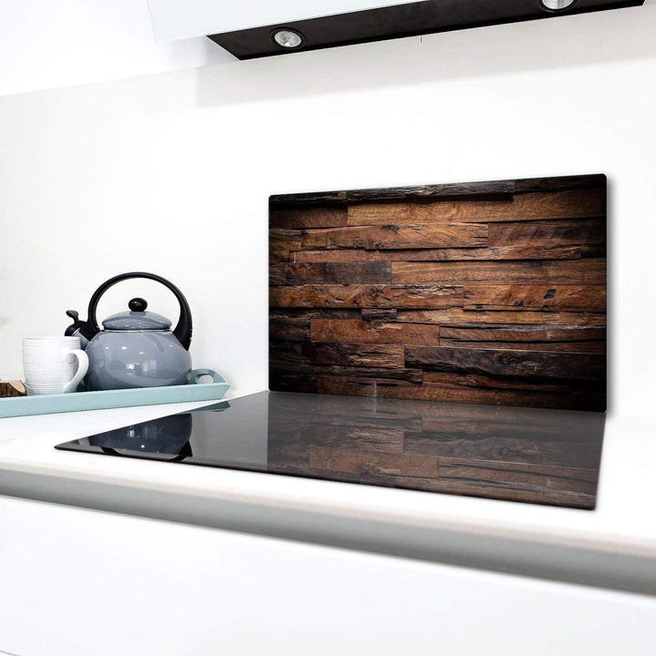 TMK | Herdabdeckplatte 90x52 cm Glas Ceranfeldabdeckung Induktion Herdschutz Spritzschutz Glasplatte