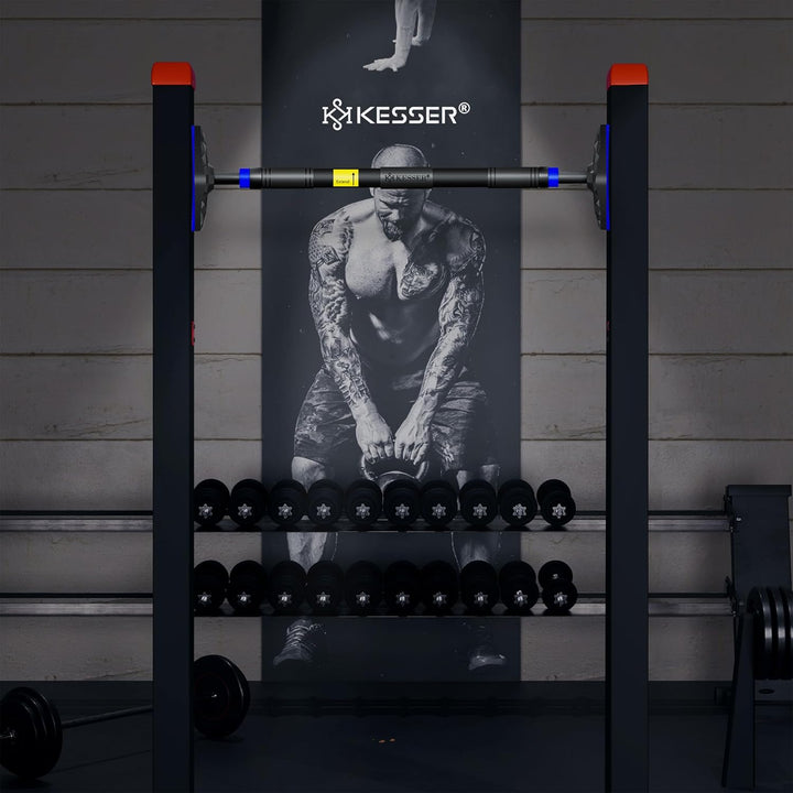 KESSER® Klimmzugstange Türrahmen verstellbar, Pull Up Bar Heimturnhalle, Reckstange ohne Schrauben/B