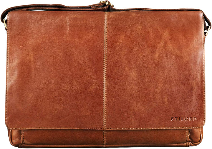 STILORD 'Alex' Vintage Ledertasche Männer Frauen Businesstasche zum Umhängen 15,6 Zoll Laptoptasche