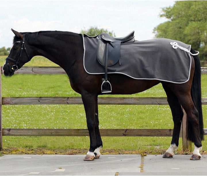 QHP Nierendecke Ausreitdecke Fleecedecke grau M, grau M