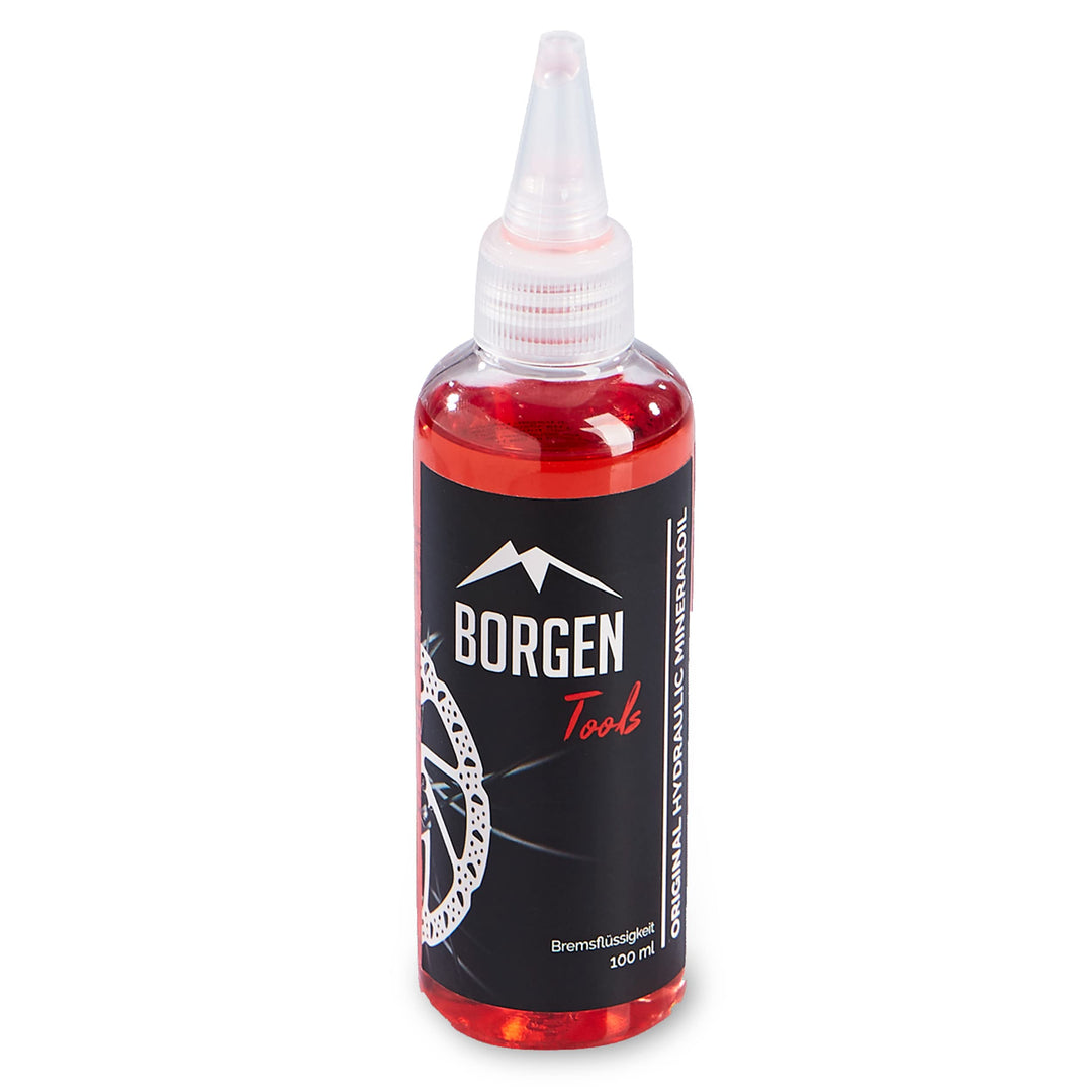 Borgen Mineralöl geeignet für Shimano hydraulische Scheibenbremsen - 100 ml Bremsflüssigkeit für meh