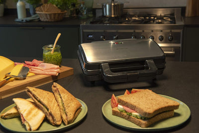 Emerio XXL Sandwichtoaster für alle Toastgrössen geeignet, BPA frei, grosse Muschelform, leicht zu r