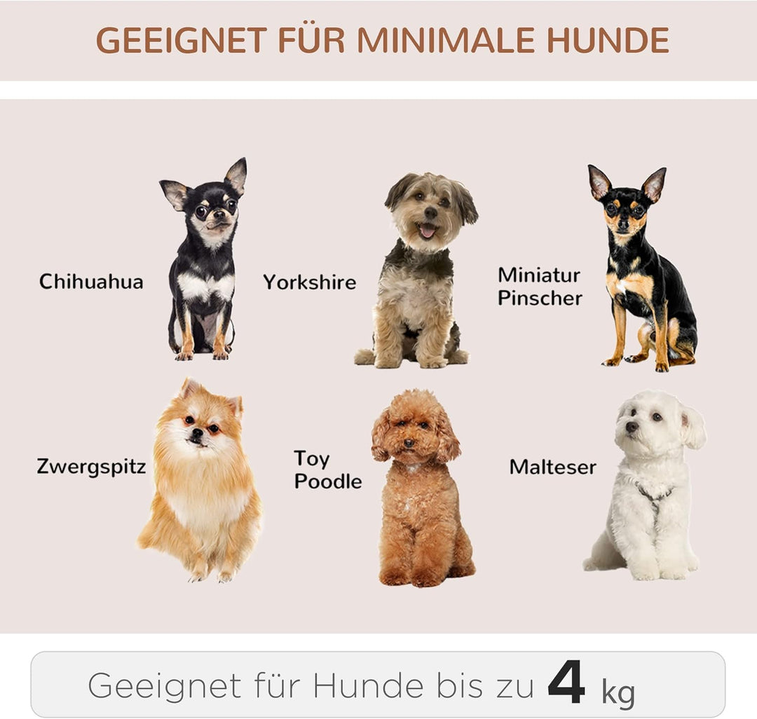 PawHut Hundetrolley mit Rollen Katzenrucksack mit Teleskopgriff Transportbox Transporttasche für Aut