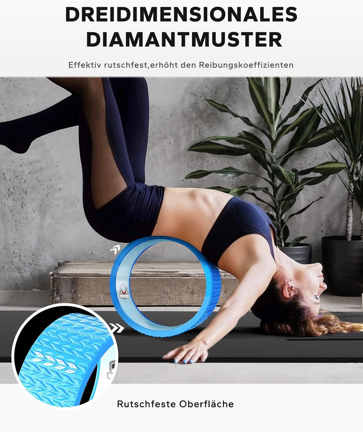 HAPBEAR Yoga Rad Set – 30 cm PP Kern für Wirbelsäulen-Alignment, Rückenschmerzen lindern & Core-Stär