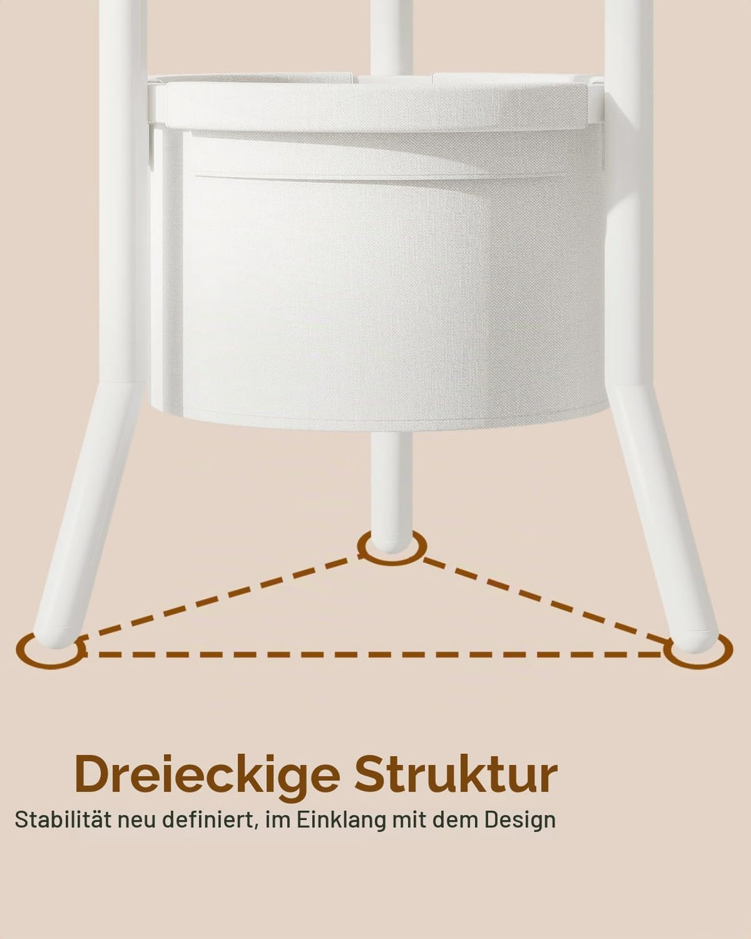 YMYNY Garderobenständer, Freistehender Kleiderständer mit Ablageflächen, Flurgarderobe mit 3 Holzreg