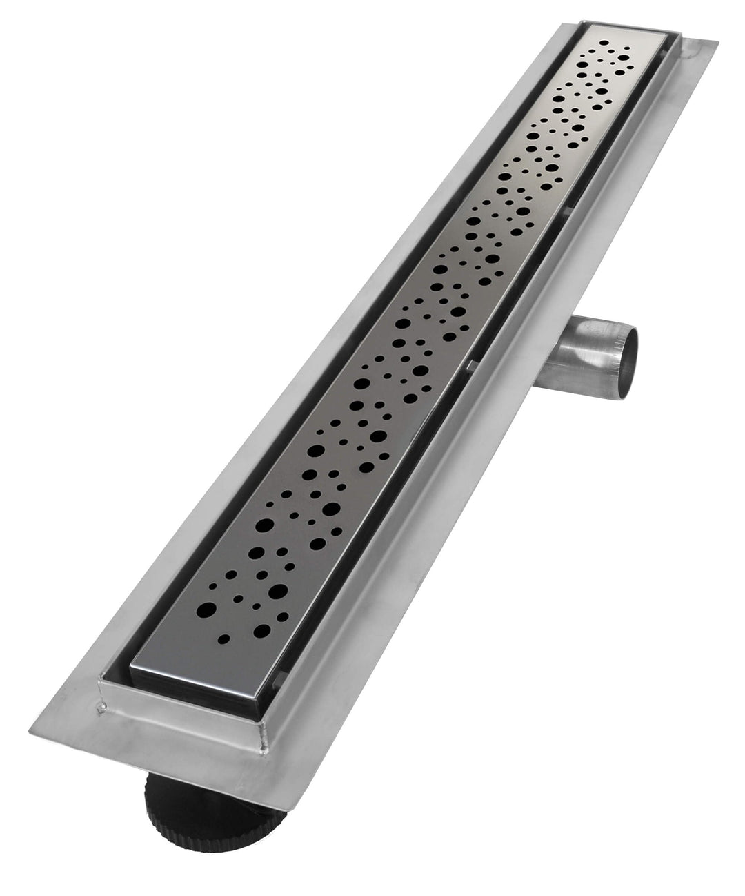 VILSTEIN Duschrinne 90cm, Edelstahl Bodenablauf Komplettset, extra flach, Siphon mit Geruchsstop, Ha