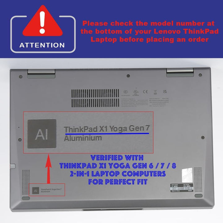 mCover Nur kompatibel mit 2021 ~ 2023 14 Zoll Lenovo ThinkPad X1 Yoga Gen 6/7 und X1 Carbon Gen 9/10