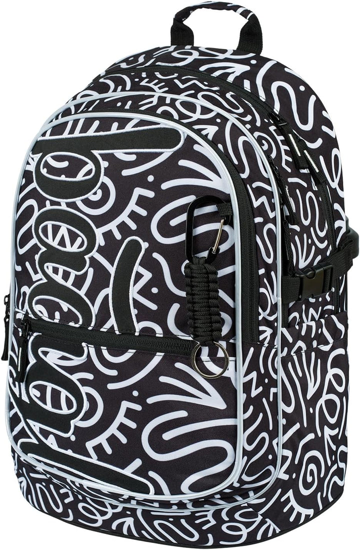 Baagl Kinderrucksack, Schulrucksack für Kinder mit ergonomisch geformter Rücken, Brustgurt und refle
