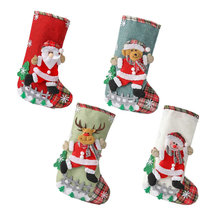 Nikolausstrumpf 31cm Gross 4er Set Weihnachtsstrumpf Nikolausstiefel Weihnachtssocken Kamin Christma